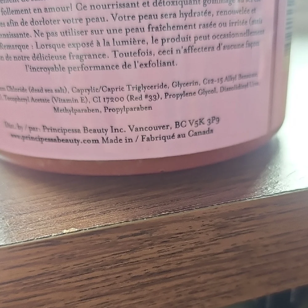 New Principessa Amore Afterglow Salt Buff Exfoliant Dead Sea Salt Scrub Sealed